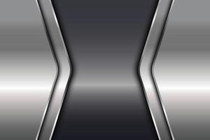 black silver frame background with modern elegant style. Metallic frame design vector