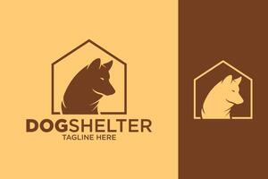 Dog shelter logo design vector