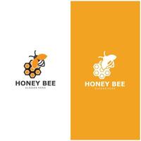 Honey Comb Logo Template Design Emblem Honey Design Concept Creative Symbol Design vector