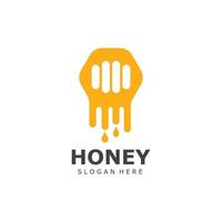 Honey Comb Logo Template Design Emblem Honey Design Concept Creative Symbol Design vector