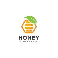 Honey Comb Logo Template Design Emblem Honey Design Concept Creative Symbol Design vector