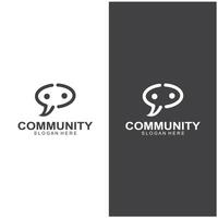 comunidad logos personas controlar. logos para equipos o grupos y empresas diseño vector