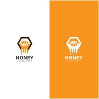 miel peine logo modelo diseño emblema miel diseño concepto creativo símbolo diseño vector