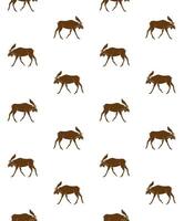 Seamless pattern of sketch moose vector