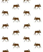 Seamless pattern of sketch moose vector