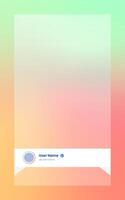 Vertical story template in gradient colors. Social media frame illustration. vector