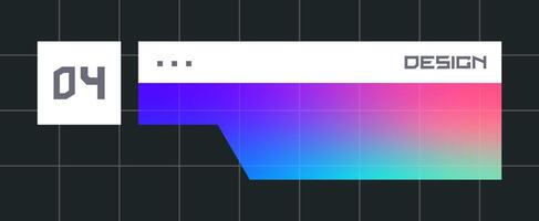 Futuristic element illustration. Colorful lower third overlay. vector