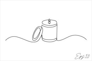 candle continuous line illustration vector