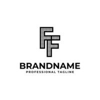 Letters FF Dot Monogram Logo, Suitable for business with FF initials vector
