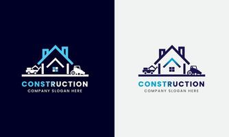 construcción icono, edificio icono, bienes raíces propiedad casa negocio logo concepto vector