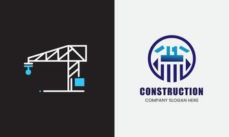 construcción icono, edificio icono, bienes raíces propiedad casa negocio logo concepto vector