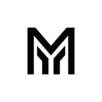Letter Ym initial modern logo design vector