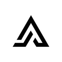 Letter Ja or Aj triangle shape modern logo vector