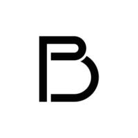 Letter Pb or Bp initial unique shape logo vector