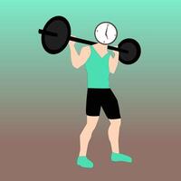 man lifts burble vector