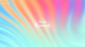 Summer gradient background. Bright colorful summer colors. Sunset and sunrise sky colors. Blue, purple, orange, pink, yellow. Great for covers, branding, poster, banner. illustration. vector