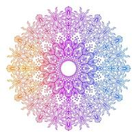 Round gradient circular pattern in form of mandala for Henna, Mehndi, tattoo, decoration. Decorative boho ornament in ethnic oriental style vector
