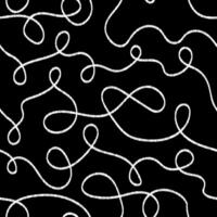 Curve line doodle seamless pattern. Abstract squiggly modern background with continuous lines. Ink or charcoal print for textile, fabric, wallpaper, wrapping, scrapbook and packaging vector
