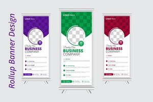 Modern Rollup Banner Design Here. Rollup Template Here vector