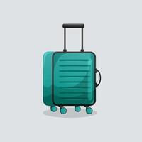 Suitcase for vacation and travelling vector