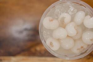 Cool longan juice ready to drink photo