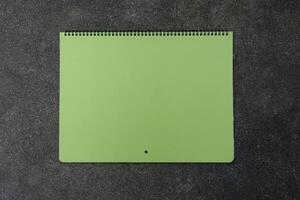 Blank green wall calendar photo