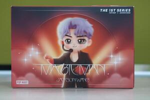 Bangkok, Thailand - May 4, 2024 A art toy boc from POP MART X JACKSON WANG MAGIC MAN SERIES FIGURES. photo