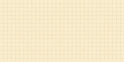 Textured sheet of yellow checkered paper with a stipple effect. Cute pastel color background, irregular geometric pattern, notebook page. vector