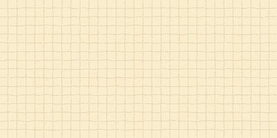 Textured sheet of yellow checkered paper with a stipple effect. Cute pastel color background, irregular geometric pattern, notebook page. vector