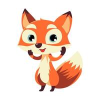 fox cartoon character. Cunning forest fox. vector