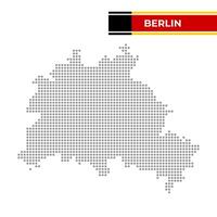Dotted map of the State of Berlin in Germany vector