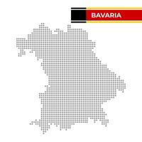 Dotted map of the State of Bavaria in Germany vector