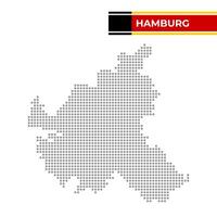 Dotted map of the State of Hamburg in Germany vector