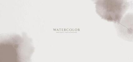 Abstract horizontal watercolor background. Neutral light colored empty space background illustration vector