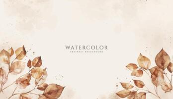 Abstract horizontal watercolor background. Neutral light colored empty space background illustration vector