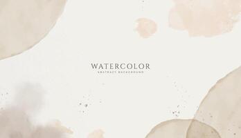 Abstract horizontal watercolor background. Neutral light colored empty space background illustration vector