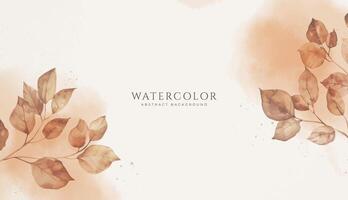 Abstract horizontal watercolor background. Neutral light colored empty space background illustration vector