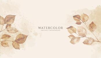 Abstract horizontal watercolor background. Neutral light colored empty space background illustration vector