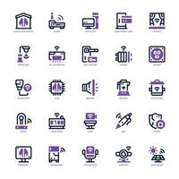 Home Automation icon pack for your website, mobile, presentation, and logo design. Home Automation icon dual tone design. graphics illustration and editable stroke. vector