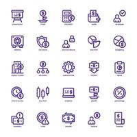 Banking and Finance icon pack for your website, mobile, presentation, and logo design. Banking and Finance icon basic line gradient design. graphics illustration and editable stroke. vector