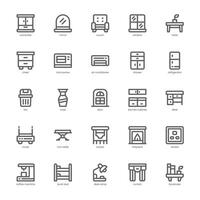 Home Furniture icon pack for your website, mobile, presentation, and logo design. Home Furniture icon outline design. graphics illustration and editable stroke. vector