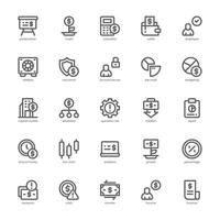 Banking and Finance icon pack for your website, mobile, presentation, and logo design. Banking and Finance icon outline design. graphics illustration and editable stroke. vector