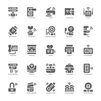 Smarthome icon pack for your website, mobile, presentation, and logo design. Smarthome icon glyph design. graphics illustration and editable stroke. vector