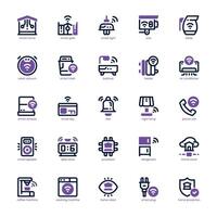 Smarthome icon pack for your website, mobile, presentation, and logo design. Smarthome icon dual tone design. graphics illustration and editable stroke. vector