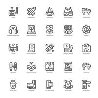 Future Technology icon pack for your website, mobile, presentation, and logo design. Future Technology icon outline design. graphics illustration and editable stroke. vector