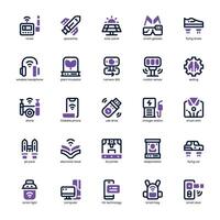 Future Technology icon pack for your website, mobile, presentation, and logo design. Future Technology icon dual tone design. graphics illustration and editable stroke. vector