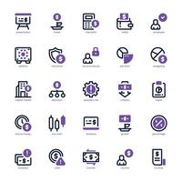 Banking and Finance icon pack for your website, mobile, presentation, and logo design. Banking and Finance icon dual tone design. graphics illustration and editable stroke. vector