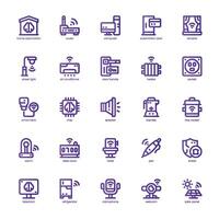 Home Automation icon pack for your website, mobile, presentation, and logo design. Home Automation icon basic line gradient design. graphics illustration and editable stroke. vector