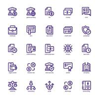 Banking and Finance icon pack for your website, mobile, presentation, and logo design. Banking and Finance icon basic line gradient design. graphics illustration and editable stroke. vector