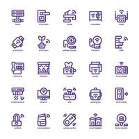 Smarthome icon pack for your website, mobile, presentation, and logo design. Smarthome icon basic line gradient design. graphics illustration and editable stroke. vector